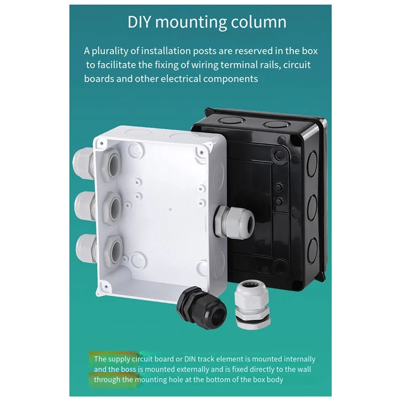 Waterproof Junction Box Outdoor Terminal Box General Electrical Engineering Enclosure White 1Set
Waterproof Junction Box Outdoor Terminal Box General Electrical Engineering Enclosure White 1Set