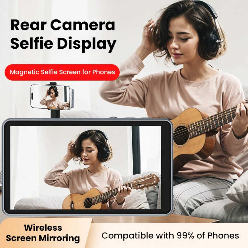 New Magnetic Phone Vlog Selfie Monitor Screen Portable Smartphone Back Camera Monitor For Rear Camera Selfie Vlog Live Stream
New Magnetic Phone Vlog Selfie Monitor Screen Portable Smartphone Back Camera Monitor For Rear Camera Selfie Vlog Live Stream
