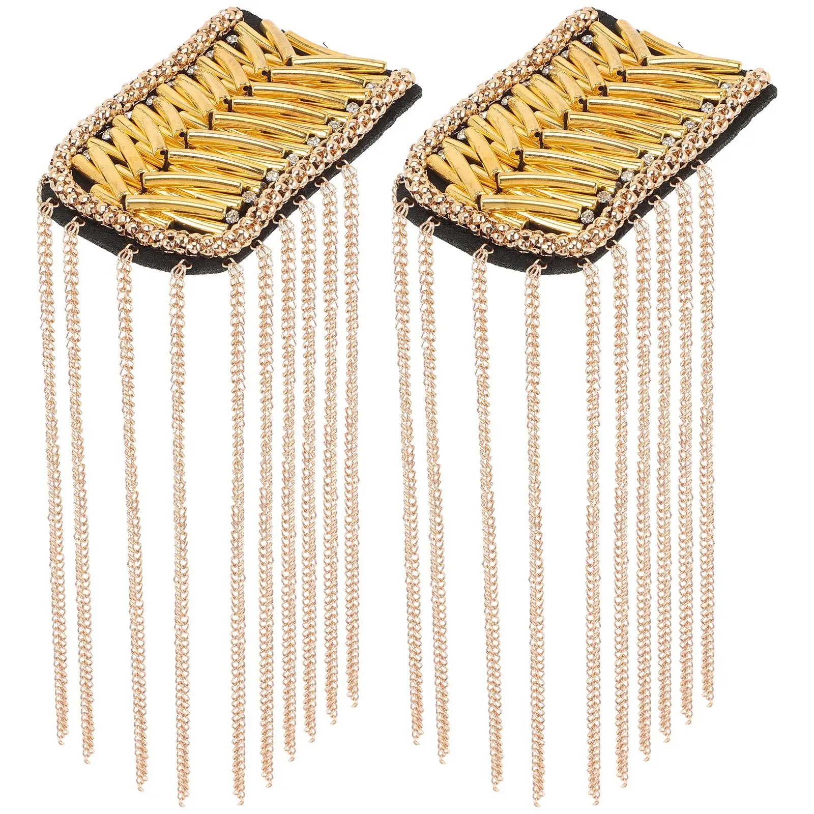 2Pcs Shoulder Alloy Dangle Chain Epaulettes Rhinestone Tassel Chain Metal Link Costumes Accessories Sewing Crafts
2Pcs Shoulder Alloy Dangle Chain Epaulettes Rhinestone Tassel Chain Metal Link Costumes Accessories Sewing Crafts