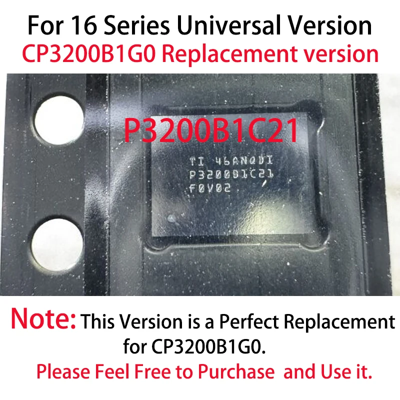 P3200B1C21 338S00946-B0 CP3200C1KX CP3200C1K4 USB Charging Connect IC for IPhone 15-17 Series Charger IC Chip Chip
P3200B1C21 338S00946-B0 CP3200C1KX CP3200C1K4 USB Charging Connect IC for IPhone 15-17 Series Charger IC Chip Chip