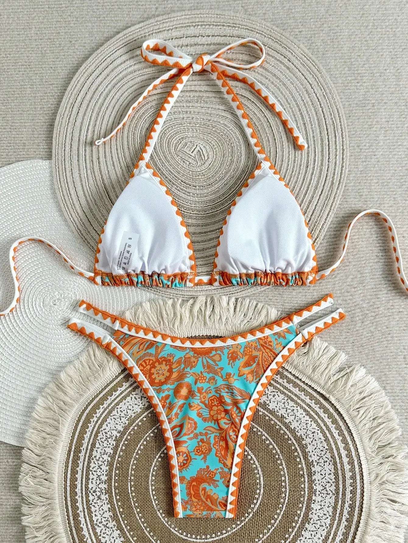 Womens Floral Print Halter Triangle Bikini Set Boho Beach Swimwear
Womens Floral Print Halter Triangle Bikini Set Boho Beach Swimwear