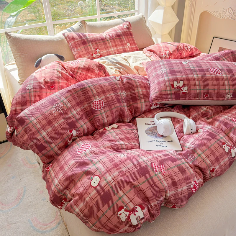 Cartoon Style Bedding Set Fashion Printed Bed Sheet Sets ropa de cama Single/Queen/King Size Comfortable Double Bed Set 침구세트
Cartoon Style Bedding Set Fashion Printed Bed Sheet Sets ropa de cama Single/Queen/King Size Comfortable Double Bed Set 침구세트