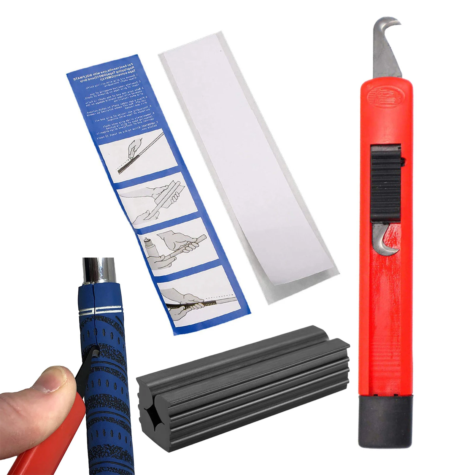 2022 Golf Club Regripping Kit Double Coated Re-Grip Tape + Hook Blade + Rubber Vise Clamp Remover Tool Golf Supplies
2022 Golf Club Regripping Kit Double Coated Re-Grip Tape + Hook Blade + Rubber Vise Clamp Remover Tool Golf Supplies