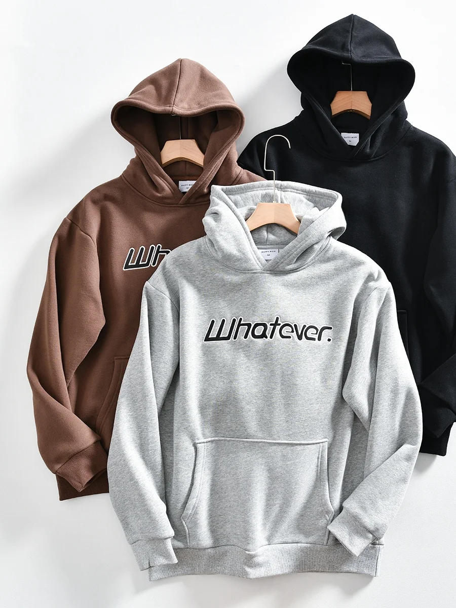 Soft Skin-Friendly Men's Fashionable Letter Embroidery Thickened Hoodie Long Sleeve Sweatshirt Autumn Winter Warm Cotton Poly...
Soft Skin-Friendly Men's Fashionable Letter Embroidery Thickened Hoodie Long Sleeve Sweatshirt Autumn Winter Warm Cotton Poly...