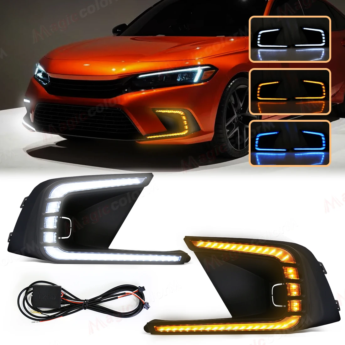 3-цветные светодиодные противотуманные фары для Honda Civic 2021 2022 2023 DRL дневные ходовые огни переднего бампера фары в сборе автомобильные аксессуары
3-цветные светодиодные противотуманные фары для Honda Civic 2021 2022 2023 DRL дневные ходовые огни переднего бампера фары в сборе автомобильные аксессуары