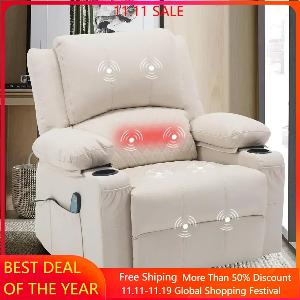 Overstuffed Swivel Rocker Recliner Chairs, Massage Heat Thickly Padded Manual Recliners with Cup Holders, Rocking Glider Chairs
Overstuffed Swivel Rocker Recliner Chairs, Massage Heat Thickly Padded Manual Recliners with Cup Holders, Rocking Glider Chairs
