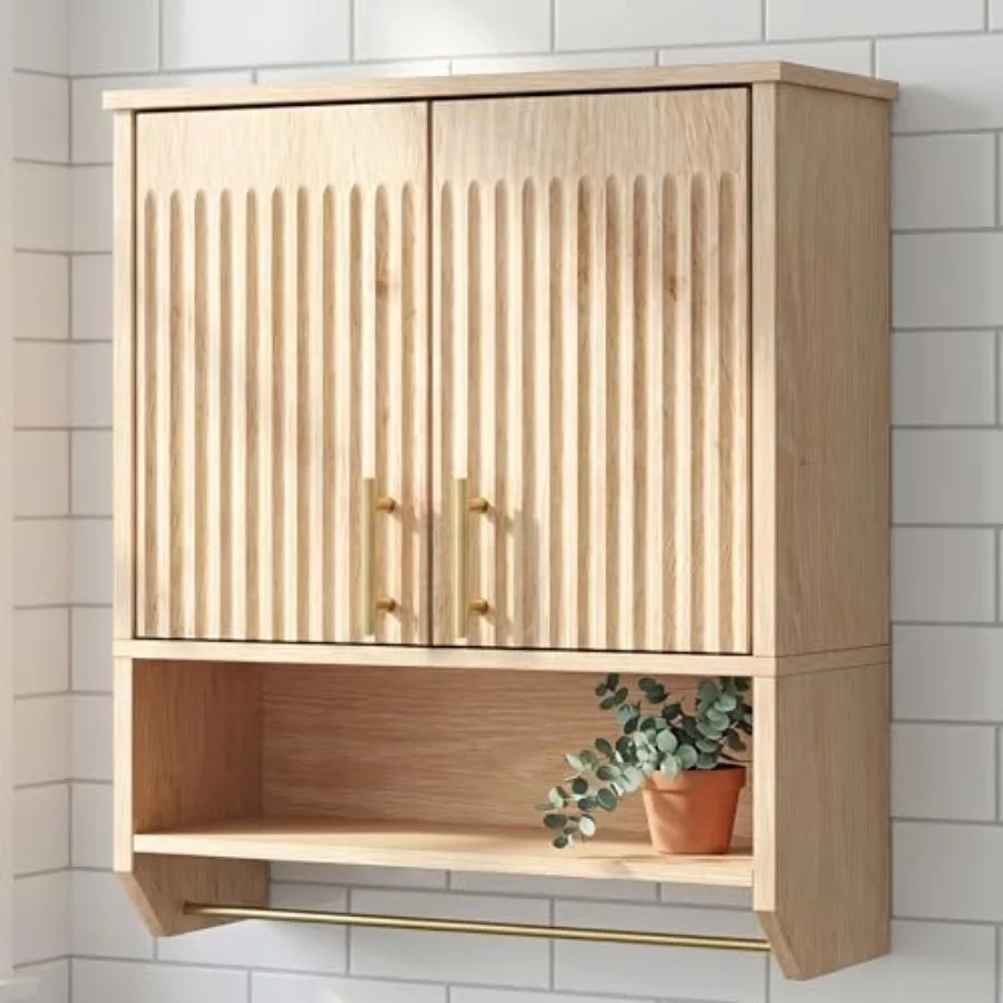 Narrow Bathroom Wall Cabinet with Towel Rack, Space Saving Medicine Cabinet for Small Spaces, Farmhouse Fluted Wall Storage Cab
Narrow Bathroom Wall Cabinet with Towel Rack, Space Saving Medicine Cabinet for Small Spaces, Farmhouse Fluted Wall Storage Cab
