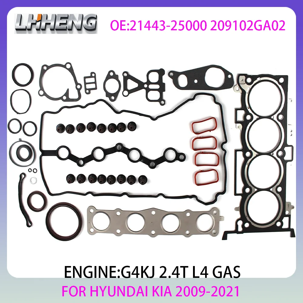G4KJ ENGINE GASKET SET For HYUNDAI SANTA KIA SORENTO DM DMA XM 2.4L 2.4 L T L4 GAS 2009-2021 22441-2GGA1 21443-25000 22224-2G000
G4KJ ENGINE GASKET SET For HYUNDAI SANTA KIA SORENTO DM DMA XM 2.4L 2.4 L T L4 GAS 2009-2021 22441-2GGA1 21443-25000 22224-2G000