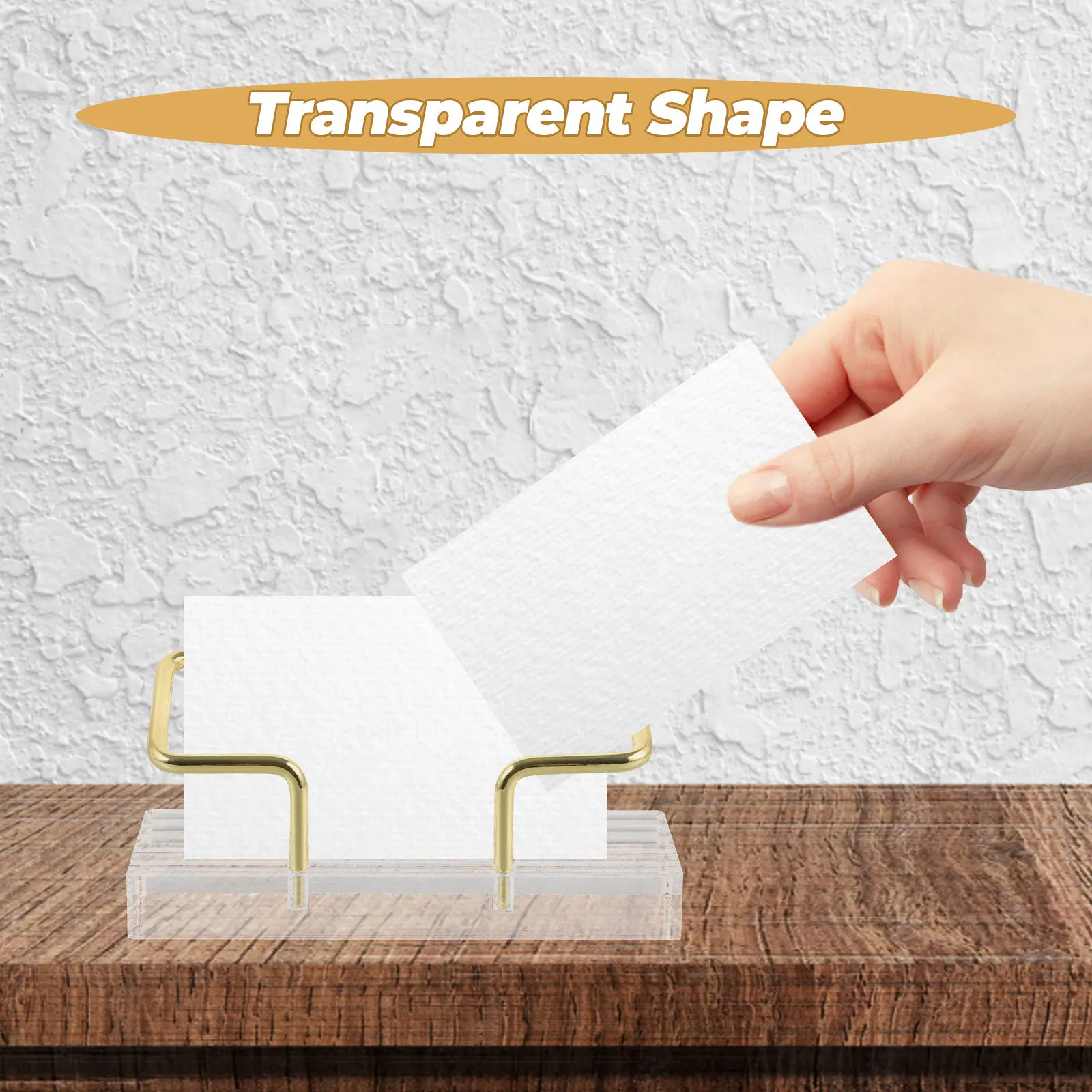 Acrylic Card Holder Stable Wire Plating Business Cards Stand for Office Desk Exhibition Display Organizer
Acrylic Card Holder Stable Wire Plating Business Cards Stand for Office Desk Exhibition Display Organizer