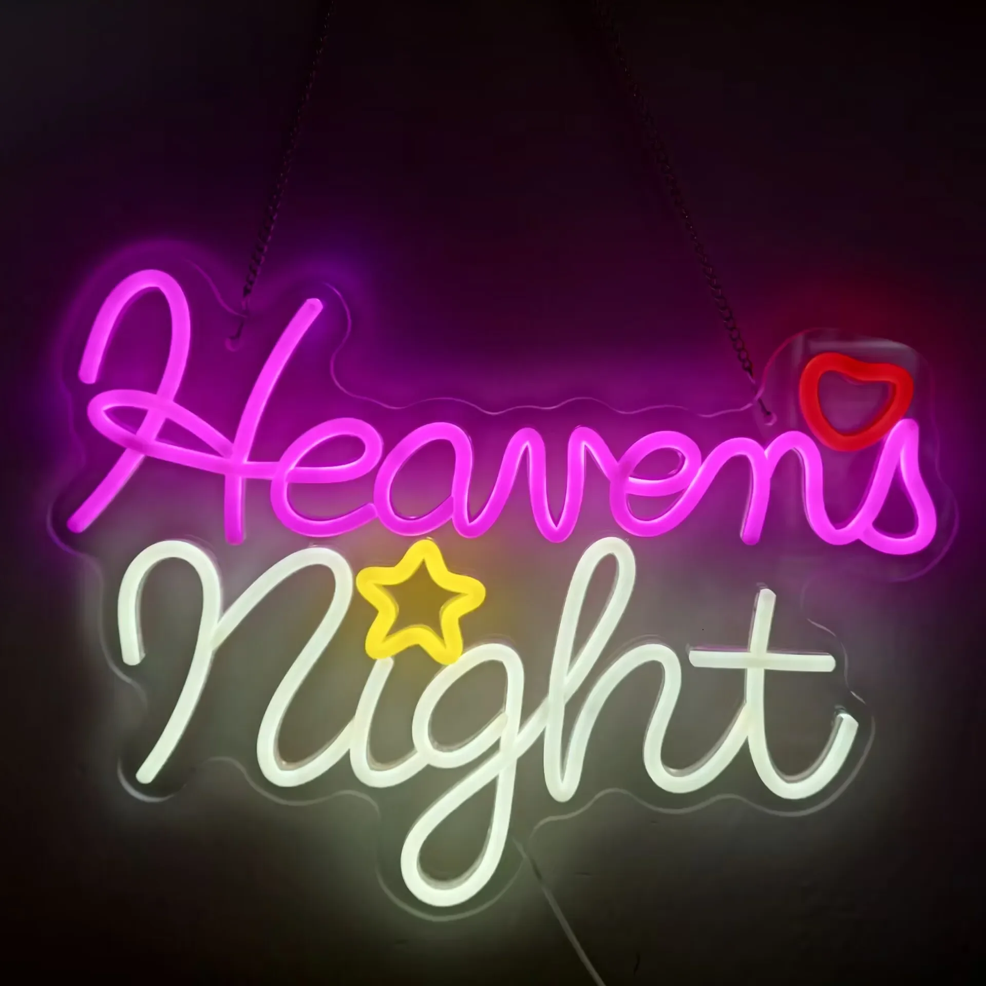 Heawen Night Neon Sign Wall Decor LED Neon Light Sign for Bedroom Dorm Office Creative Spaces Minimalist Room Gift for Friend
Heawen Night Neon Sign Wall Decor LED Neon Light Sign for Bedroom Dorm Office Creative Spaces Minimalist Room Gift for Friend