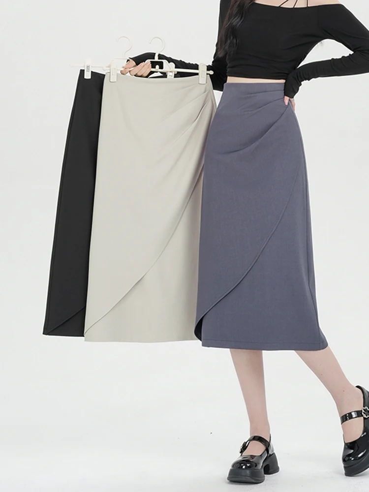 High Waist Asymmetrical Suit Skirt Women's Spring Faion 2026 Early Spring New Sle Hip Concealing Slim A-Line Midi Skirt
High Waist Asymmetrical Suit Skirt Women's Spring Faion 2026 Early Spring New Sle Hip Concealing Slim A-Line Midi Skirt
