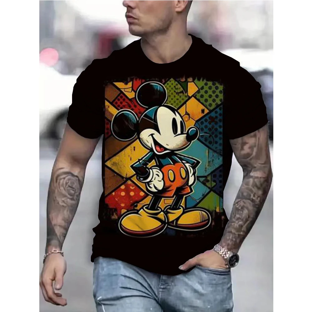 Мужская футболка с Микки Маусом Disney 2025, футболки с героями мультфильмов, мужская летняя футболка с короткими рукавами для пар, милые забавные футболки
Мужская футболка с Микки Маусом Disney 2025, футболки с героями мультфильмов, мужская летняя футболка с короткими рукавами для пар, милые забавные футболки