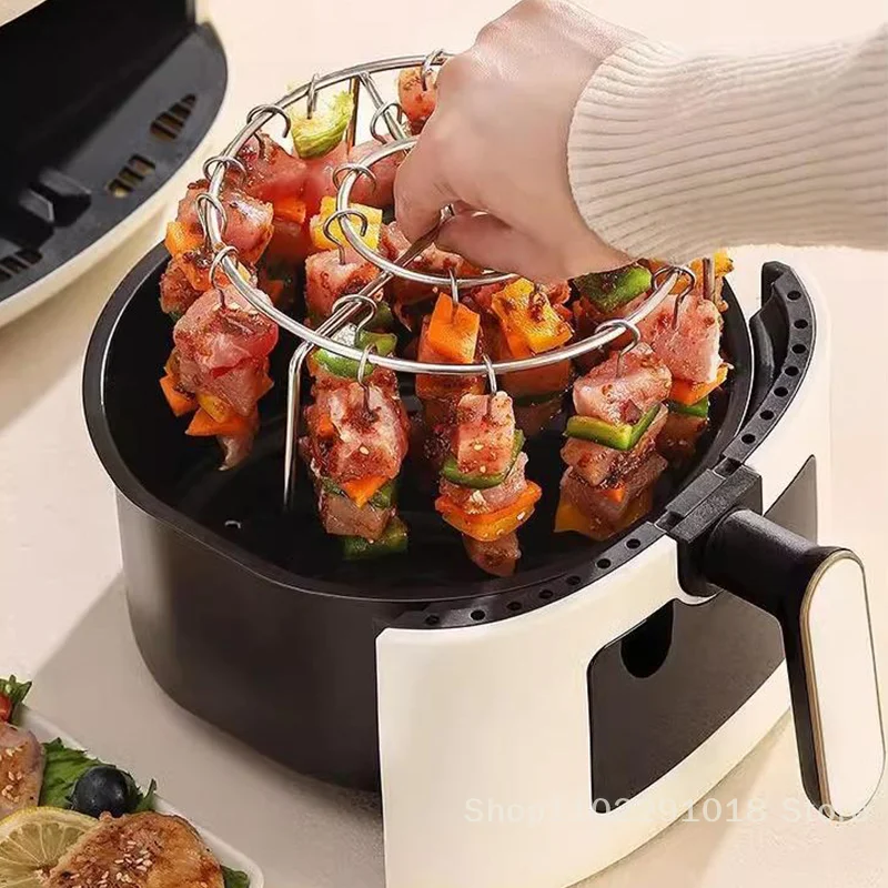Stainless Steel Vertical Grill Rack Air Fryer Grill Holder Grilled Skewers Grilled Meat Tool Kitchen Oven Air Fryer Accessory
Stainless Steel Vertical Grill Rack Air Fryer Grill Holder Grilled Skewers Grilled Meat Tool Kitchen Oven Air Fryer Accessory