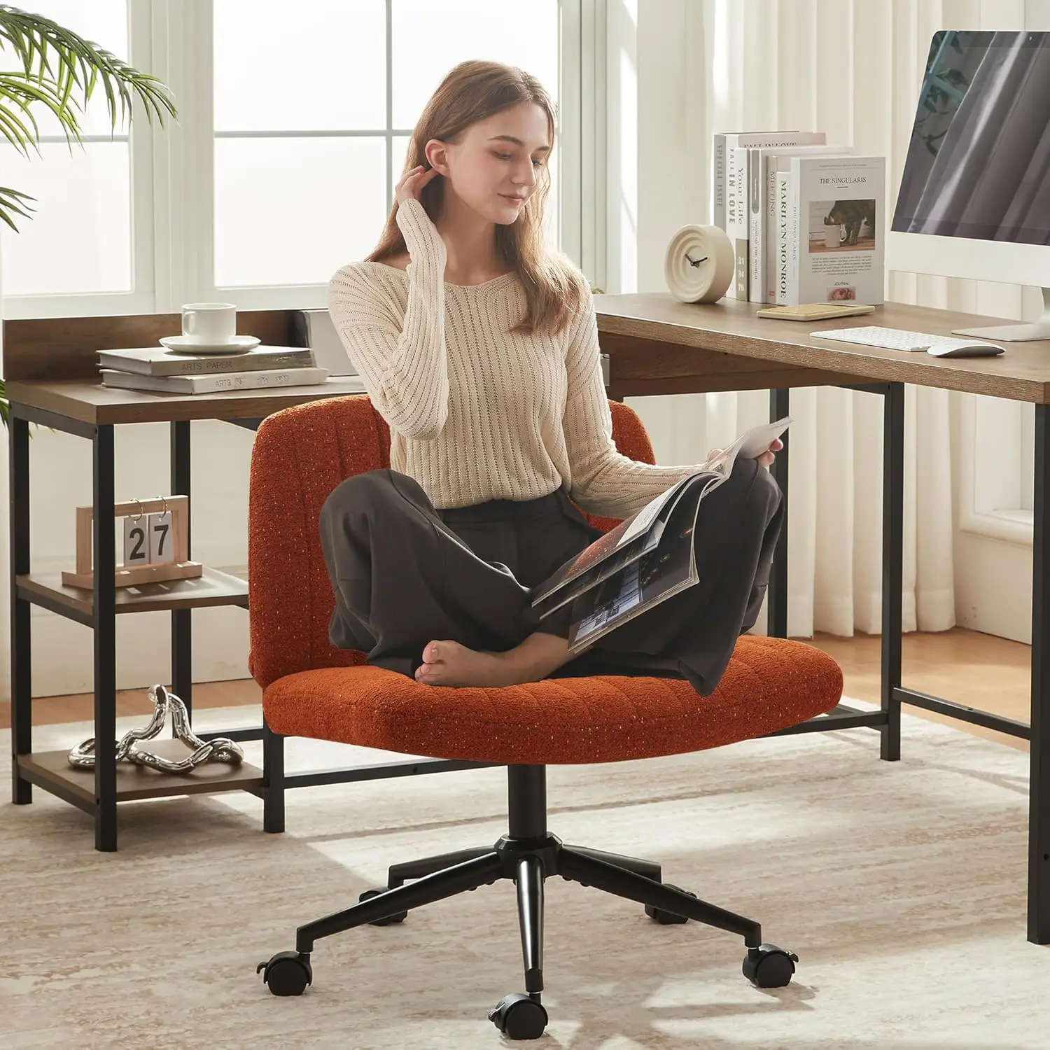 Criss Cross Chair With Locking Wheels, Preminum Fabric And Pocket Spring Cushion, Adjustable Swivel Wide Seat Computer Chair,
Criss Cross Chair With Locking Wheels, Preminum Fabric And Pocket Spring Cushion, Adjustable Swivel Wide Seat Computer Chair,