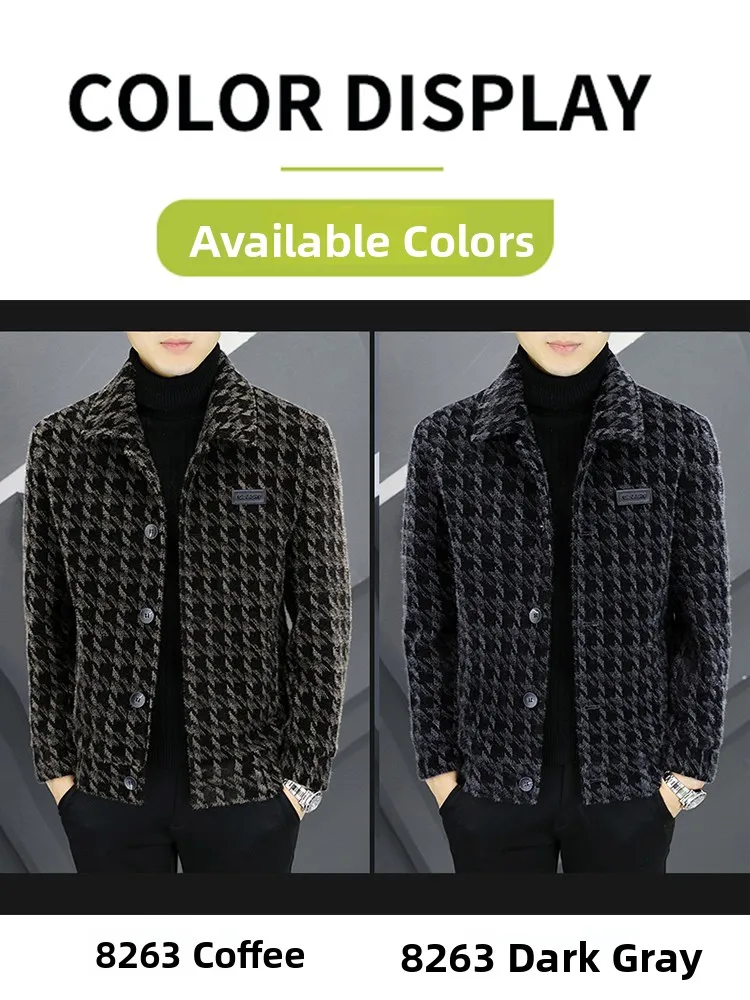 Autumn Winter Thiened Cotton Lined ort Jaet Men's Faion Slim Fit Golden Mink Casual Woolen Sle Coat Youth Trend
Autumn Winter Thiened Cotton Lined ort Jaet Men's Faion Slim Fit Golden Mink Casual Woolen Sle Coat Youth Trend