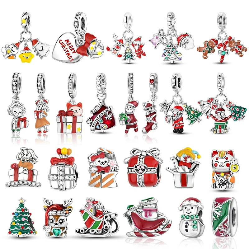 Christmas Charms 925 Silver Sterling Elk Santa Claus Bead Snowflake Bell Snowman Charm Fit Original Bracelet DIY Jewelry
Christmas Charms 925 Silver Sterling Elk Santa Claus Bead Snowflake Bell Snowman Charm Fit Original Bracelet DIY Jewelry