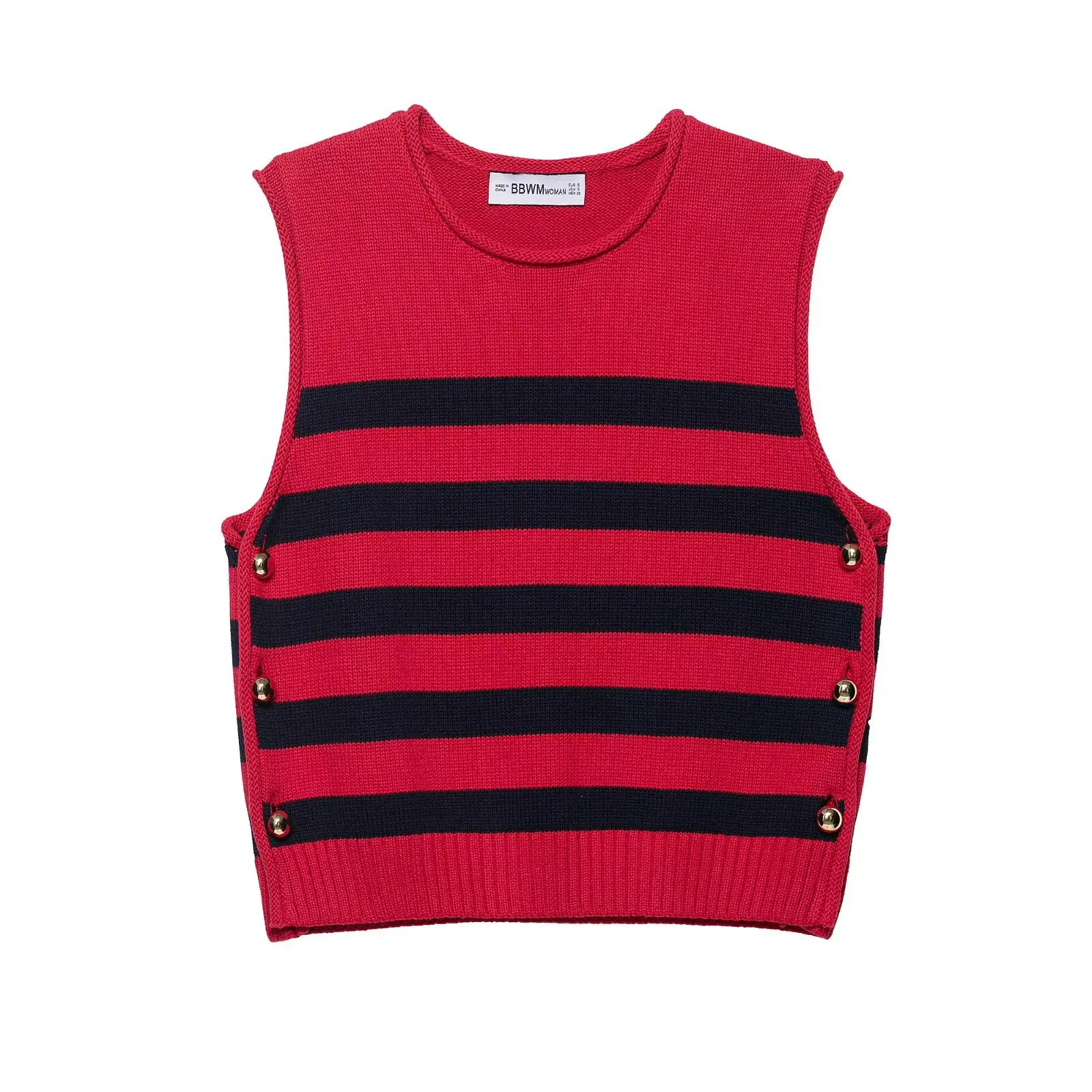 Women's Knitted Vest Top Casual Side Buttoned Sleeveless Outerwear Autumn New Arrival Z Brand Regular Length
Women's Knitted Vest Top Casual Side Buttoned Sleeveless Outerwear Autumn New Arrival Z Brand Regular Length