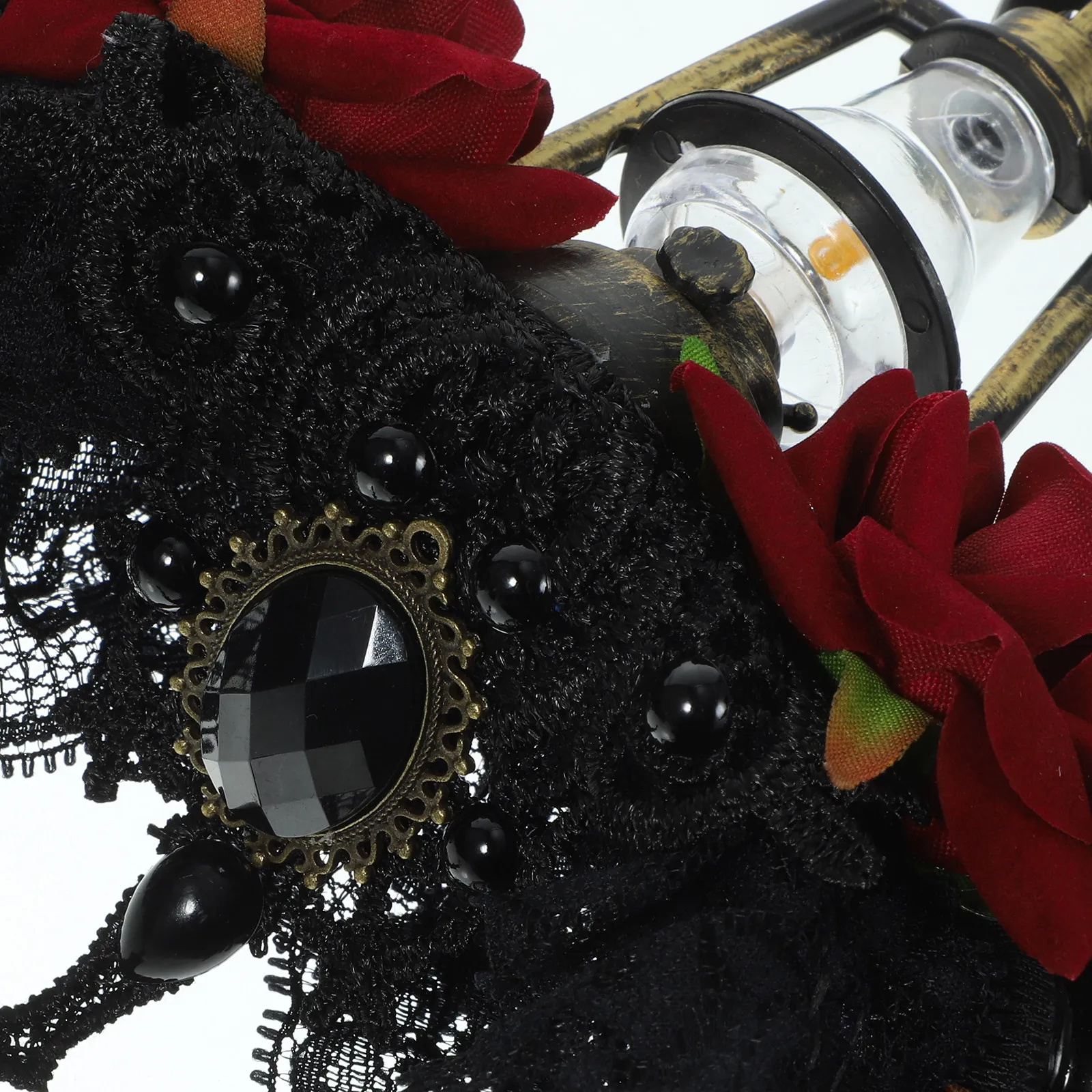 Antelope Horn Headband Chic Gothic Halloween Cosplay Headdress with Devil Lantern Simulation Flower Veil for Day of The Dead
Antelope Horn Headband Chic Gothic Halloween Cosplay Headdress with Devil Lantern Simulation Flower Veil for Day of The Dead