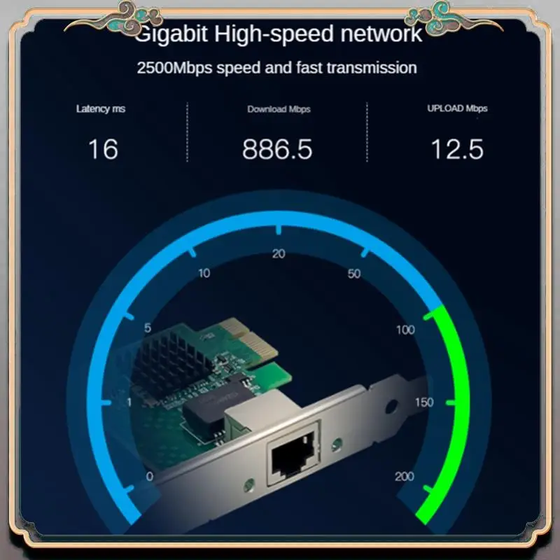 Durable PCI-E X1 Single Power Port 2.5G Ethernet Network Adapter Gigabit Server Multifunction PCI-E NIC Green
Durable PCI-E X1 Single Power Port 2.5G Ethernet Network Adapter Gigabit Server Multifunction PCI-E NIC Green
