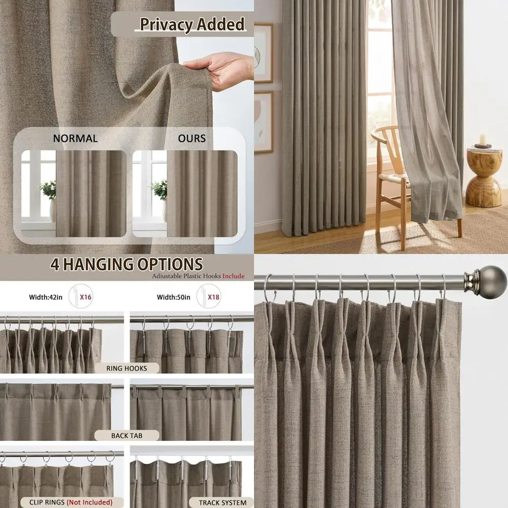 Текстурированные винтажные шторы в стиле бохо, 42x120 дюймов, прозрачные плиссированные панели цвета хаки с задней вкладкой для спальни/гостиной
Текстурированные винтажные шторы в стиле бохо, 42x120 дюймов, прозрачные плиссированные панели цвета хаки с задней вкладкой для спальни/гостиной