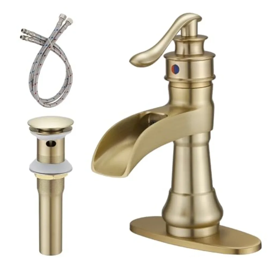 Bathroom Faucet Sink Waterfall Farmhouse with Pop Up Drain Stopper with Overflow Single-Handle Single Hole Deck Mounted Lavator
Bathroom Faucet Sink Waterfall Farmhouse with Pop Up Drain Stopper with Overflow Single-Handle Single Hole Deck Mounted Lavator
