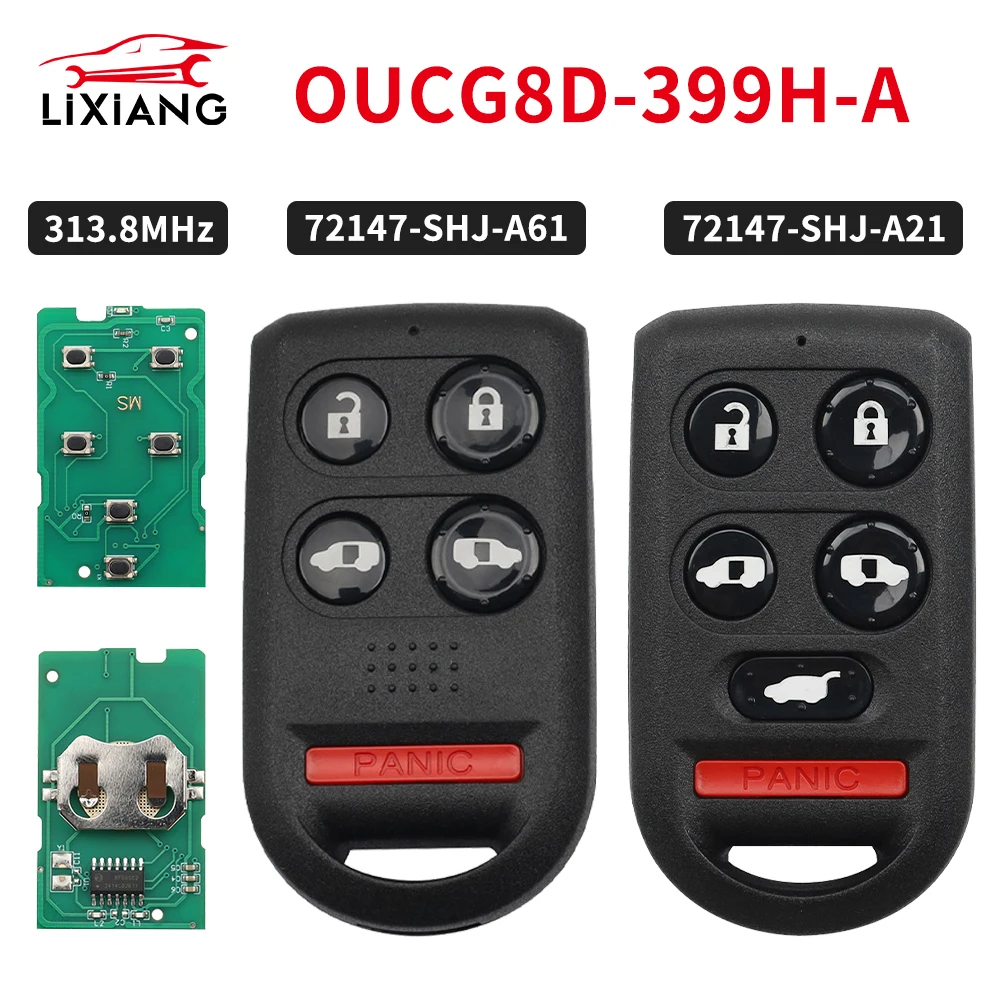LIXIANG дистанционный автомобильный брелок с 5/6 кнопками 313,8 МГц для Honda Odyssey EX, EXL Touring 2005-2010 OUCG8D-399H-A 72147-SHJ-A21/A61
LIXIANG дистанционный автомобильный брелок с 5/6 кнопками 313,8 МГц для Honda Odyssey EX, EXL Touring 2005-2010 OUCG8D-399H-A 72147-SHJ-A21/A61