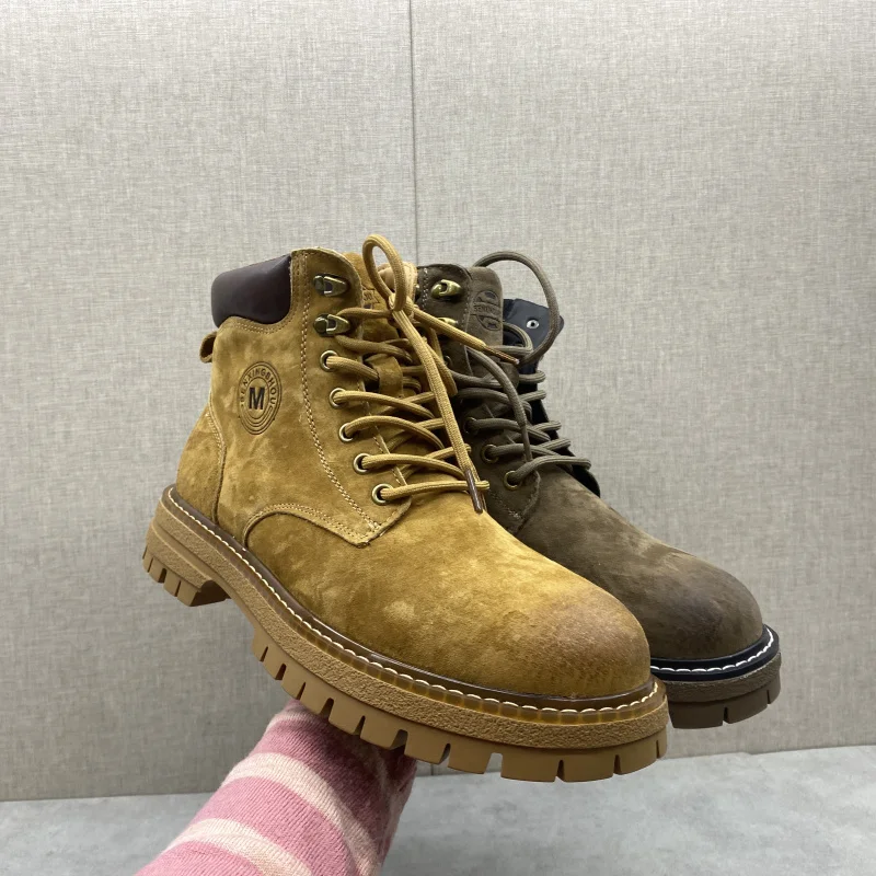 Genuine Leather Men's Boots Work Boots ort Boots for Autumn Winter Faionable Durable Pig Skin round Toe Rubber Sole
Genuine Leather Men's Boots Work Boots ort Boots for Autumn Winter Faionable Durable Pig Skin round Toe Rubber Sole