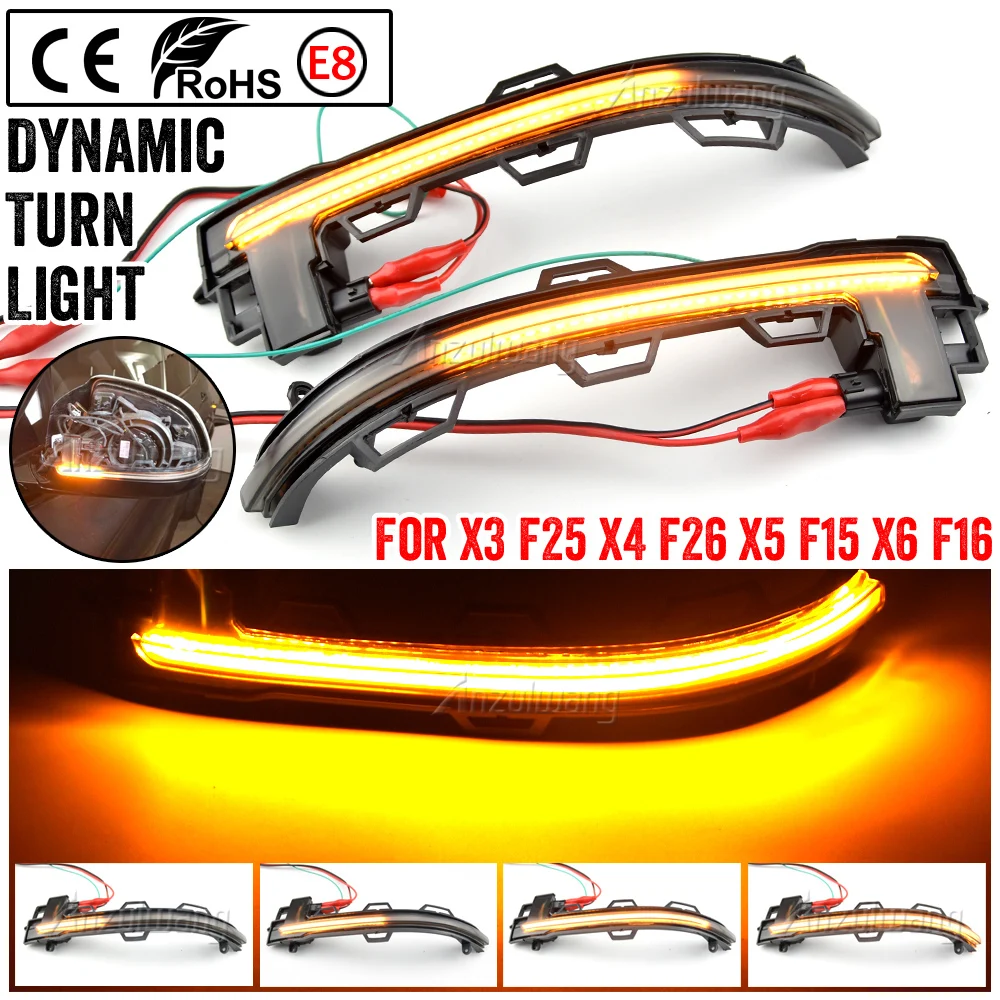 Smoked Lens Side Mirror Sequential Turn Signal Light For BMW X3 F25 X4 F26 X5 F15 X6 F16 2014-2018 LED Dynamic Blinker
Smoked Lens Side Mirror Sequential Turn Signal Light For BMW X3 F25 X4 F26 X5 F15 X6 F16 2014-2018 LED Dynamic Blinker