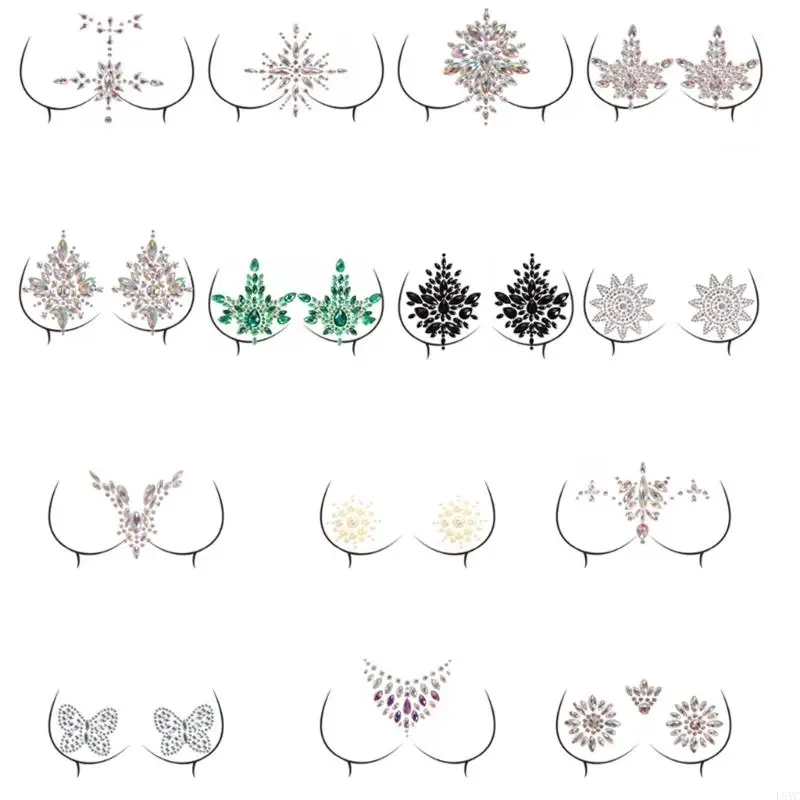 L5YC Women's Rhinestones Pasties Nipple Covers Music Festival Body Makeup Decors
L5YC Women's Rhinestones Pasties Nipple Covers Music Festival Body Makeup Decors