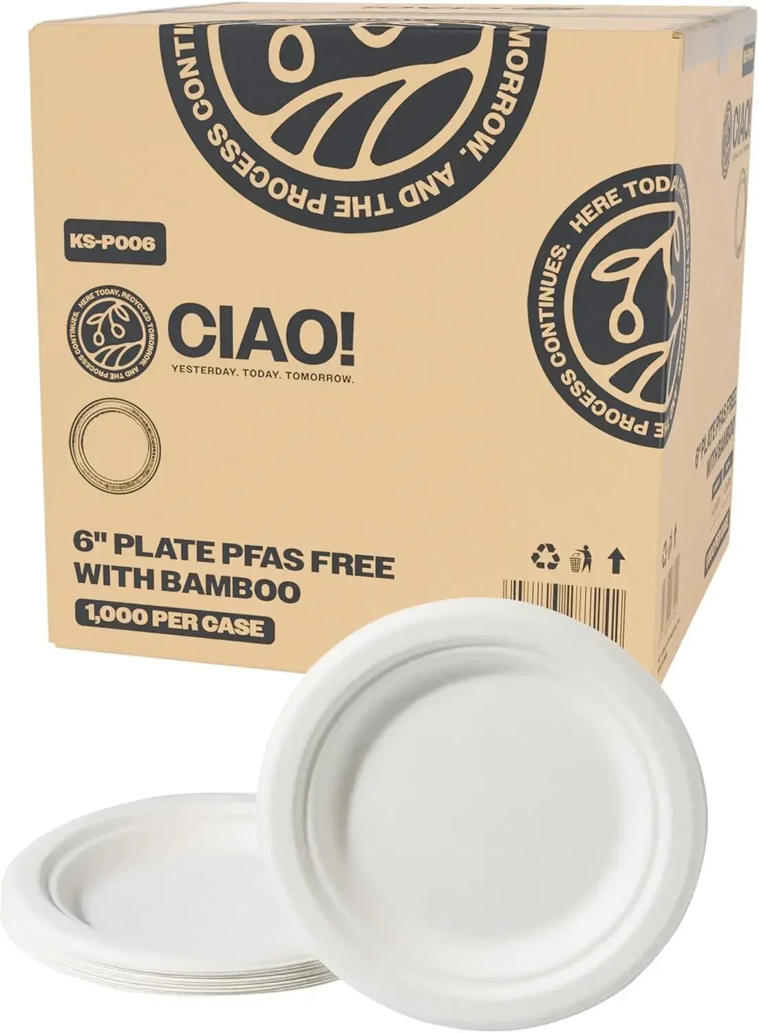 1000 Pack 6 Inch Heavy Duty PFAS Free Natural Unbleached Bagasse Plates 100 Compostable Ecofriendly
1000 Pack 6 Inch Heavy Duty PFAS Free Natural Unbleached Bagasse Plates 100 Compostable Ecofriendly