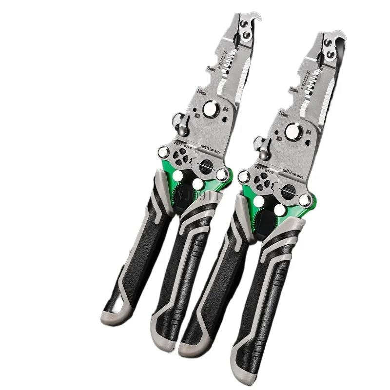 18-In-1 multi-functional foldable wire stripping pliers, wire splitting, peeling, pressing wire, special for electricians
18-In-1 multi-functional foldable wire stripping pliers, wire splitting, peeling, pressing wire, special for electricians