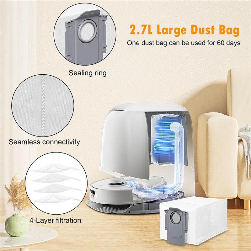 AAAN-For Roborock Robot Vacuum Cleaner Qrevo 5AE/Curv/Curvc/Curv S5X 5A1 5XC/Edge Dust Bag For Greater Durability
AAAN-For Roborock Robot Vacuum Cleaner Qrevo 5AE/Curv/Curvc/Curv S5X 5A1 5XC/Edge Dust Bag For Greater Durability