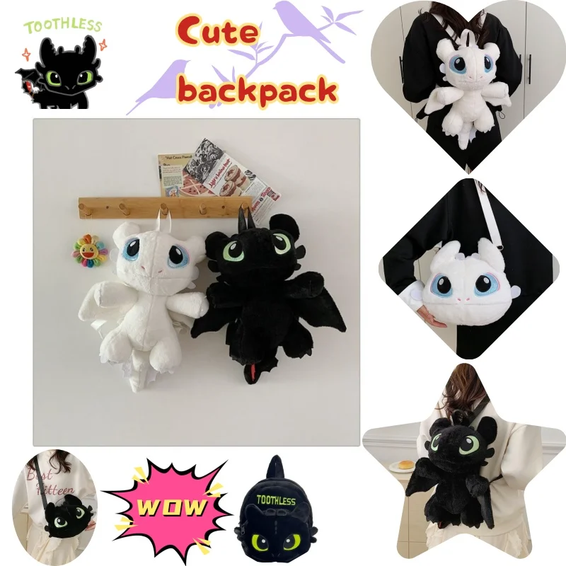 Dragon Taming Master Anime Peripheral Cartoon Toothless Doll Plush Backpack Commuter JK Backpack Mobile Bag Cute
Dragon Taming Master Anime Peripheral Cartoon Toothless Doll Plush Backpack Commuter JK Backpack Mobile Bag Cute