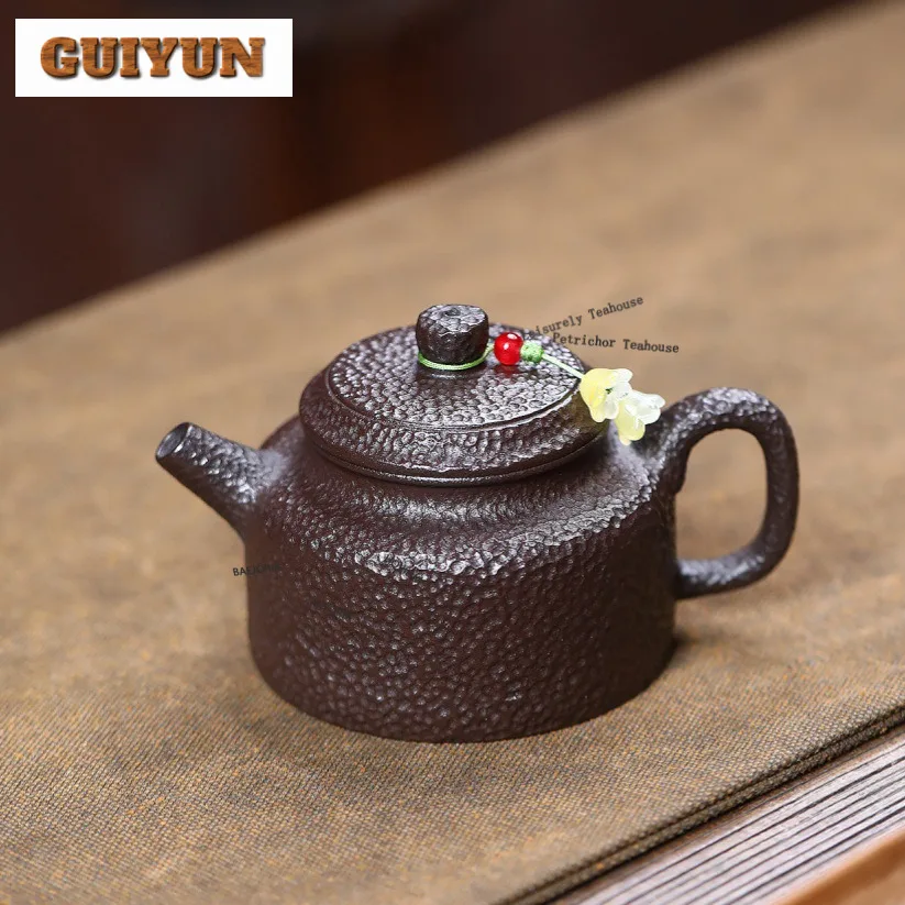 200ml Aesthetic Yixing Purple Clay Teapots Handmade De Zhong Pot Raw Ore Black Iron Mud Kettle Zisha Tea Set Teaware Supplies
200ml Aesthetic Yixing Purple Clay Teapots Handmade De Zhong Pot Raw Ore Black Iron Mud Kettle Zisha Tea Set Teaware Supplies