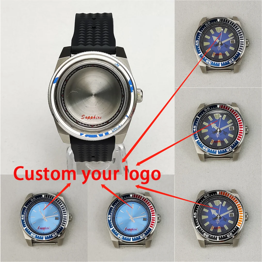 New 42mm Samurai Watch Case 316L Stainless Steel Case With Aluminum Frame And Sapphire Crystal Suitable For NH35/NH36
New 42mm Samurai Watch Case 316L Stainless Steel Case With Aluminum Frame And Sapphire Crystal Suitable For NH35/NH36
