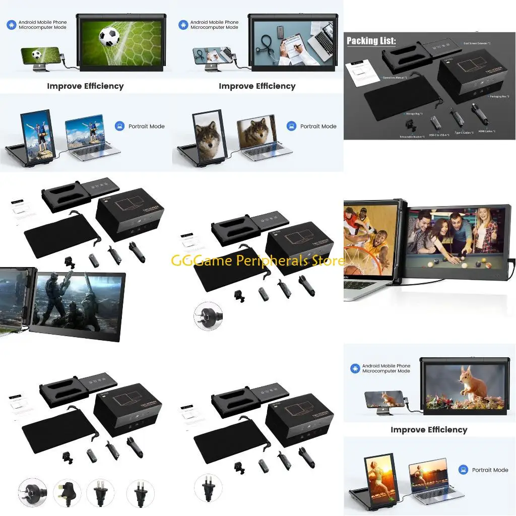 U55B Ultra-HD Laptop Monitor Extender with Bracket Support PD3.0(5V~20V) Power Supply
U55B Ultra-HD Laptop Monitor Extender with Bracket Support PD3.0(5V~20V) Power Supply