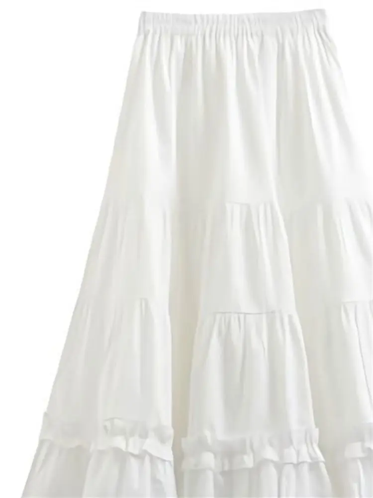 Очаровательная белая женская пышная плиссированная юбка-миди А-силуэта, модная юбка-тортик с высокой талией для повседневной носки, из других материалов, длинная
Очаровательная белая женская пышная плиссированная юбка-миди А-силуэта, модная юбка-тортик с высокой талией для повседневной носки, из других материалов, длинная