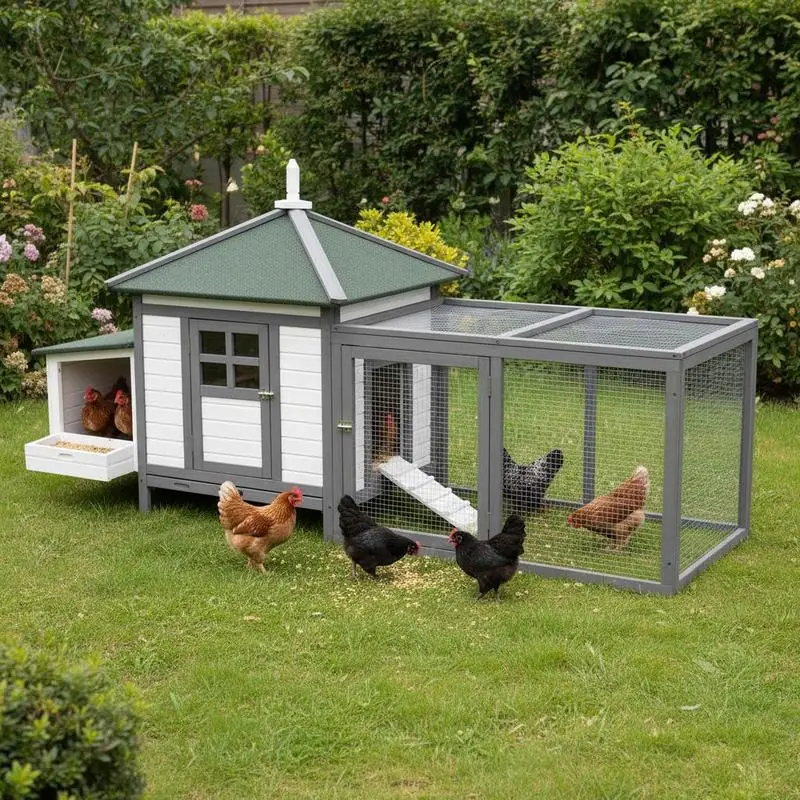 Chicken Coop Small Animal Pet Cage w/ Nesting Box Outdoor Run Wooden
Chicken Coop Small Animal Pet Cage w/ Nesting Box Outdoor Run Wooden