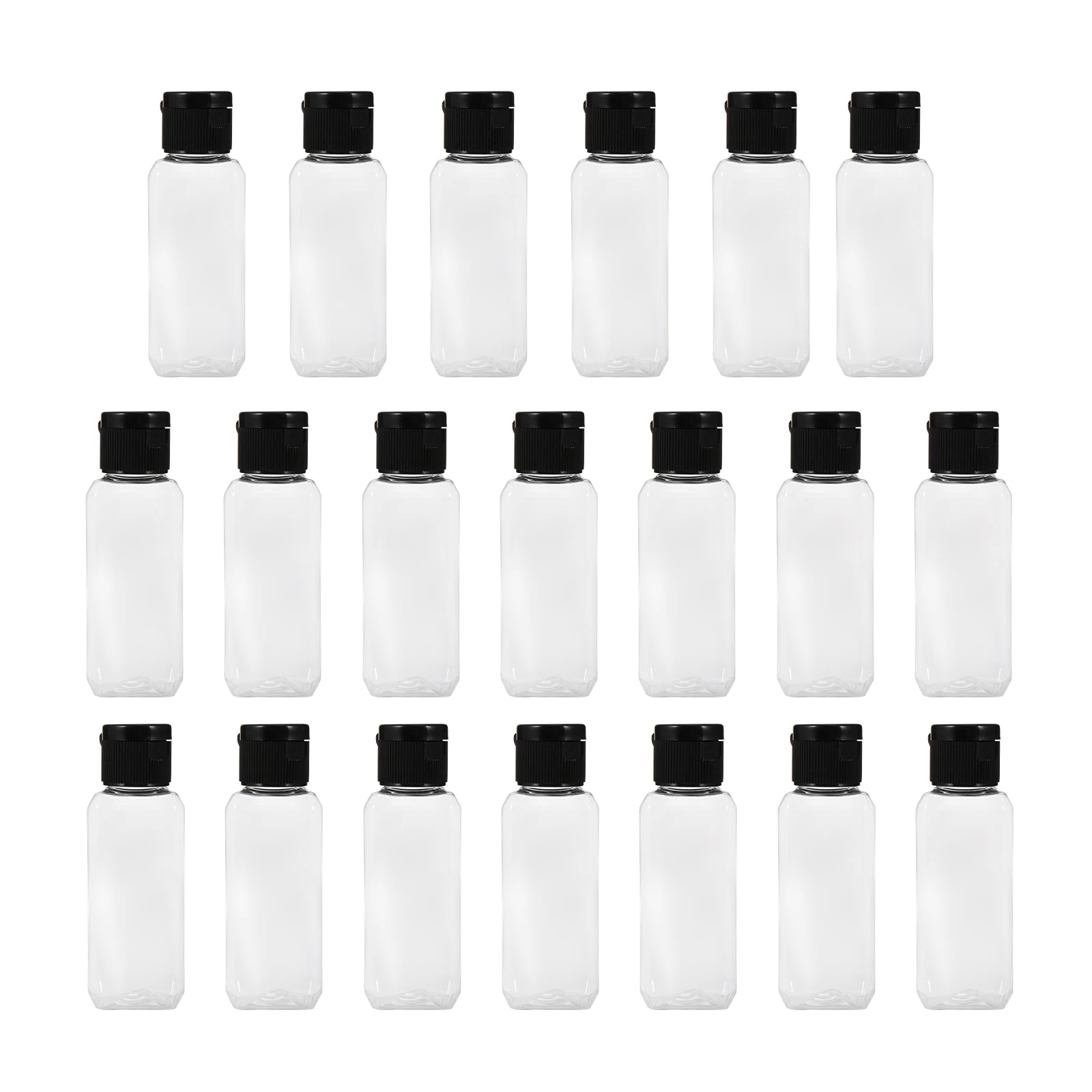20pcs Transparent Square Bottles Reusable Plastic Containers Travel Empty Refillable Portable Leak Proof Durable
20pcs Transparent Square Bottles Reusable Plastic Containers Travel Empty Refillable Portable Leak Proof Durable
