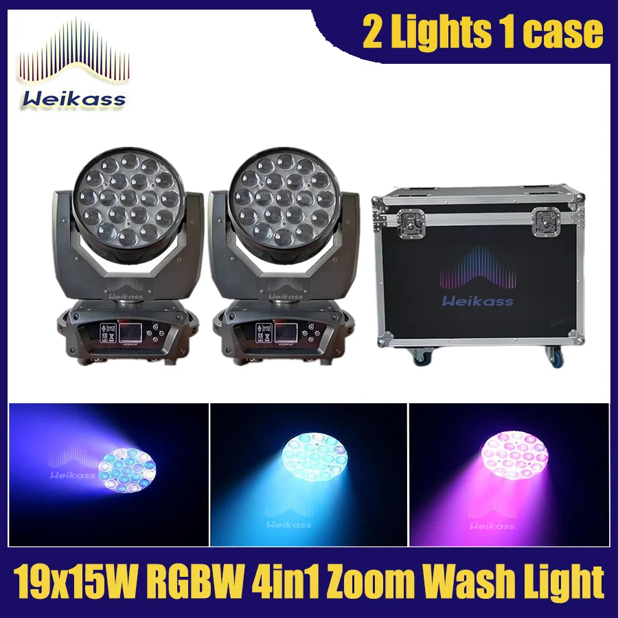 Weikass RGBW Moving Head Stage Light LED 19x15W Beam+Wash Zoom DJ Disco Party Bar Dance Stage Effect Lighting (2Lights+1Flycase)
Weikass RGBW Moving Head Stage Light LED 19x15W Beam+Wash Zoom DJ Disco Party Bar Dance Stage Effect Lighting (2Lights+1Flycase)