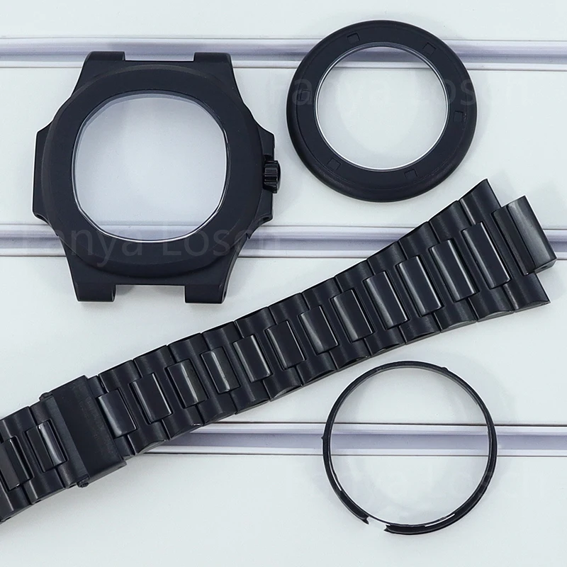 Black 40mm Watch Case With Strap Sapphire Crystal Glass For Nautilus Seiko NH34 NH35 NH36 NH38 Movement 30.8mm Dial High Quality
Black 40mm Watch Case With Strap Sapphire Crystal Glass For Nautilus Seiko NH34 NH35 NH36 NH38 Movement 30.8mm Dial High Quality