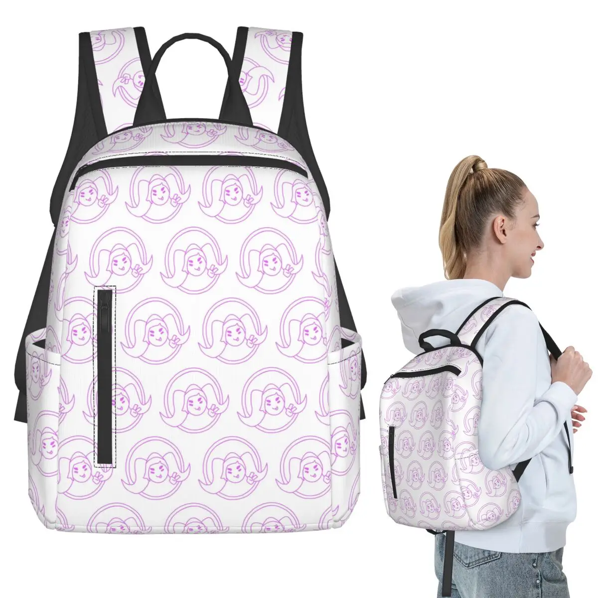 Entrapta Logo Purplepink Backpack Student BookBag Children School Bag Laptop Shoulder Bags Men Women
Entrapta Logo Purplepink Backpack Student BookBag Children School Bag Laptop Shoulder Bags Men Women