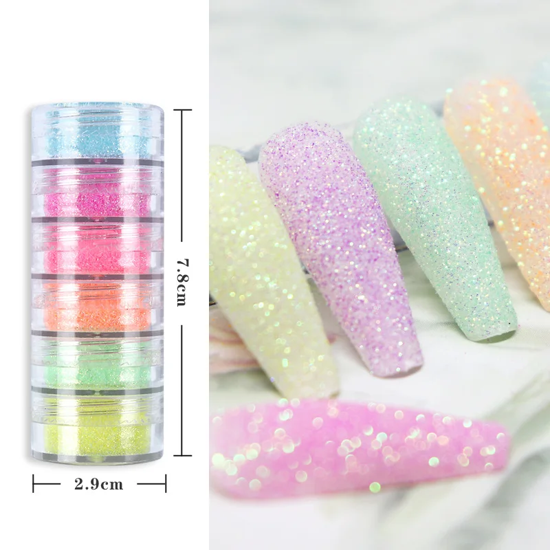 6Colors Nail Pastel Nail Glitter Set Nail Art Glitter Powder Dust Ultra-fine Glitters Mix
6Colors Nail Pastel Nail Glitter Set Nail Art Glitter Powder Dust Ultra-fine Glitters Mix