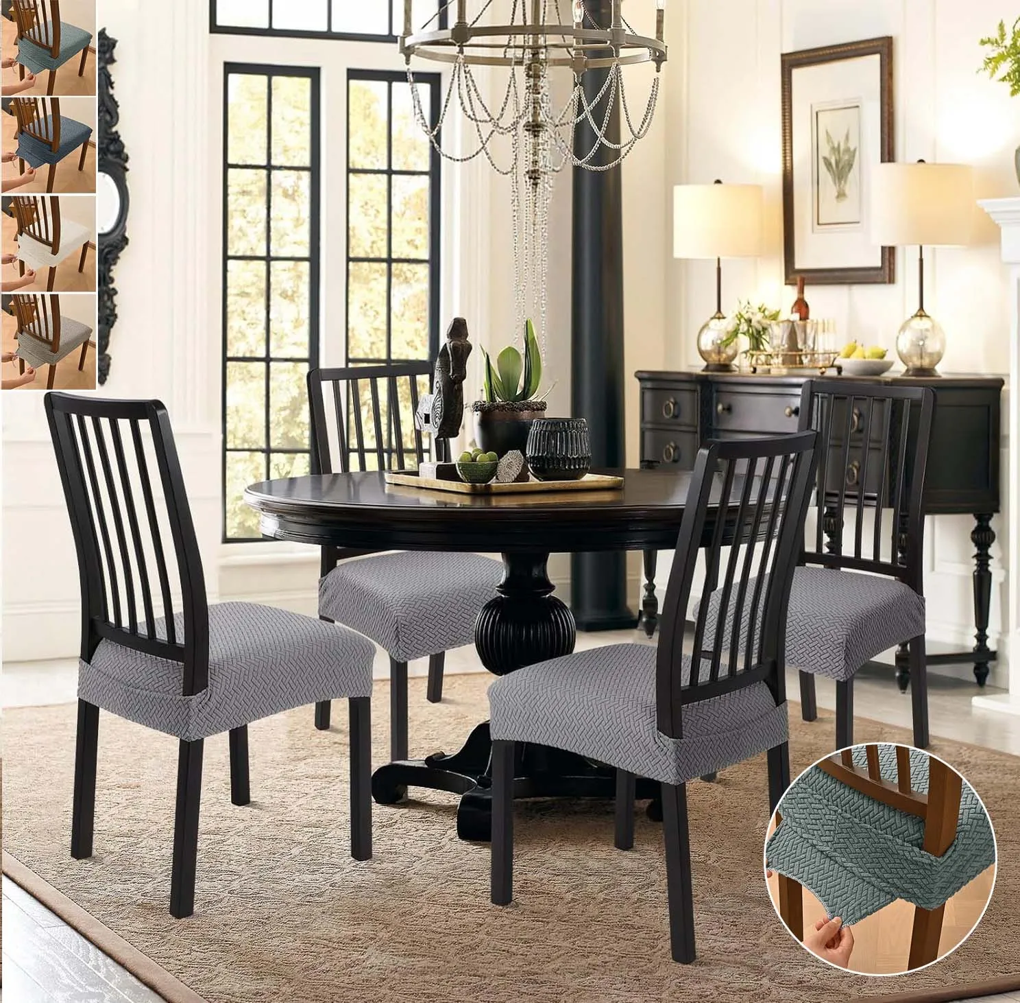 Утолщенные полосатые чехлы для стульев с сетчатым узором, эластичные чехлы для подушек стульев, защита от пыли, обивка для стульев в столовую, 1/2/4 шт.
Утолщенные полосатые чехлы для стульев с сетчатым узором, эластичные чехлы для подушек стульев, защита от пыли, обивка для стульев в столовую, 1/2/4 шт.