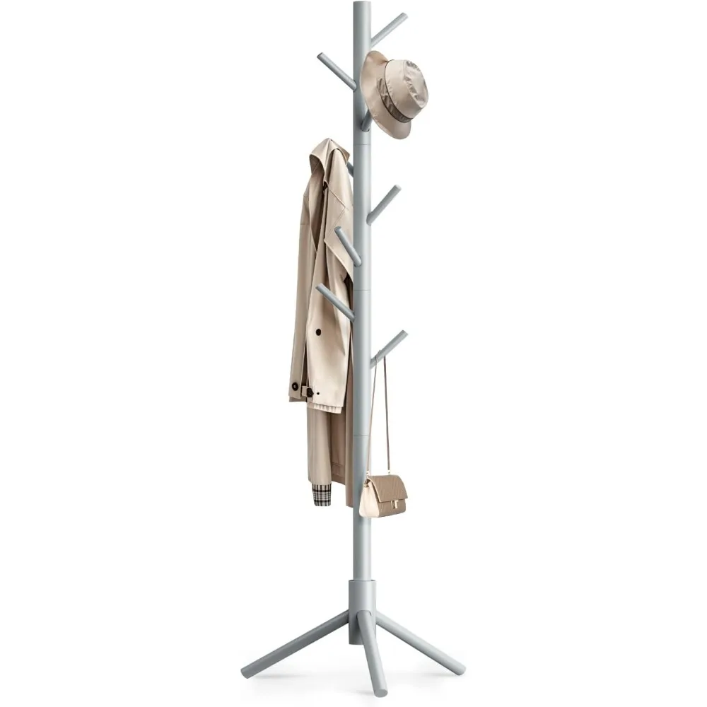 Freestanding Wooden Coat Rack with 8 Hooks Adjustable Height for Clothes Hats Bags Entryway Hallway Bedroom Office
Freestanding Wooden Coat Rack with 8 Hooks Adjustable Height for Clothes Hats Bags Entryway Hallway Bedroom Office