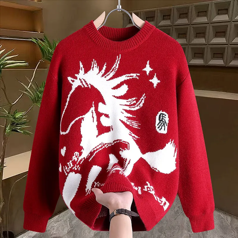 Новинка 2023 года, мужской вязаный свитер, зимняя одежда для пар, красный трикотаж для подростков и молодежи, теплый и эластичный
Новинка 2023 года, мужской вязаный свитер, зимняя одежда для пар, красный трикотаж для подростков и молодежи, теплый и эластичный