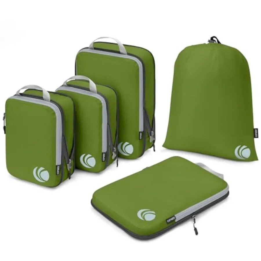 5 Set Compression Packing Cubes for Travel, Ultralight Packing Organizers for Luggage Suitcase and Backpack,L
5 Set Compression Packing Cubes for Travel, Ultralight Packing Organizers for Luggage Suitcase and Backpack,L