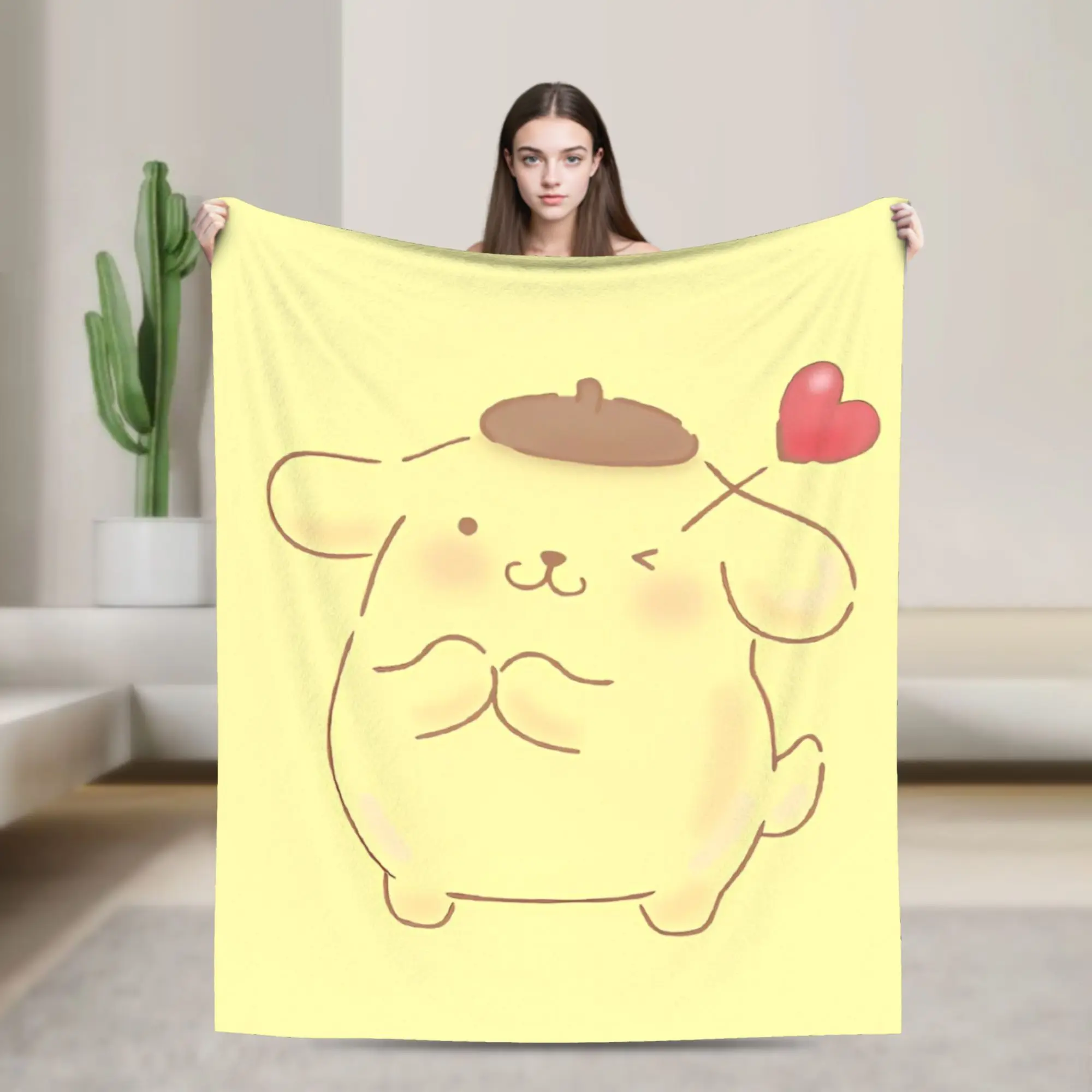 Kawaii Cartoon Pom Pom Purin Wool Blanket Funny Throw Blanket for Home Hotel Sofa 200x150cm Bedspread,
Kawaii Cartoon Pom Pom Purin Wool Blanket Funny Throw Blanket for Home Hotel Sofa 200x150cm Bedspread,