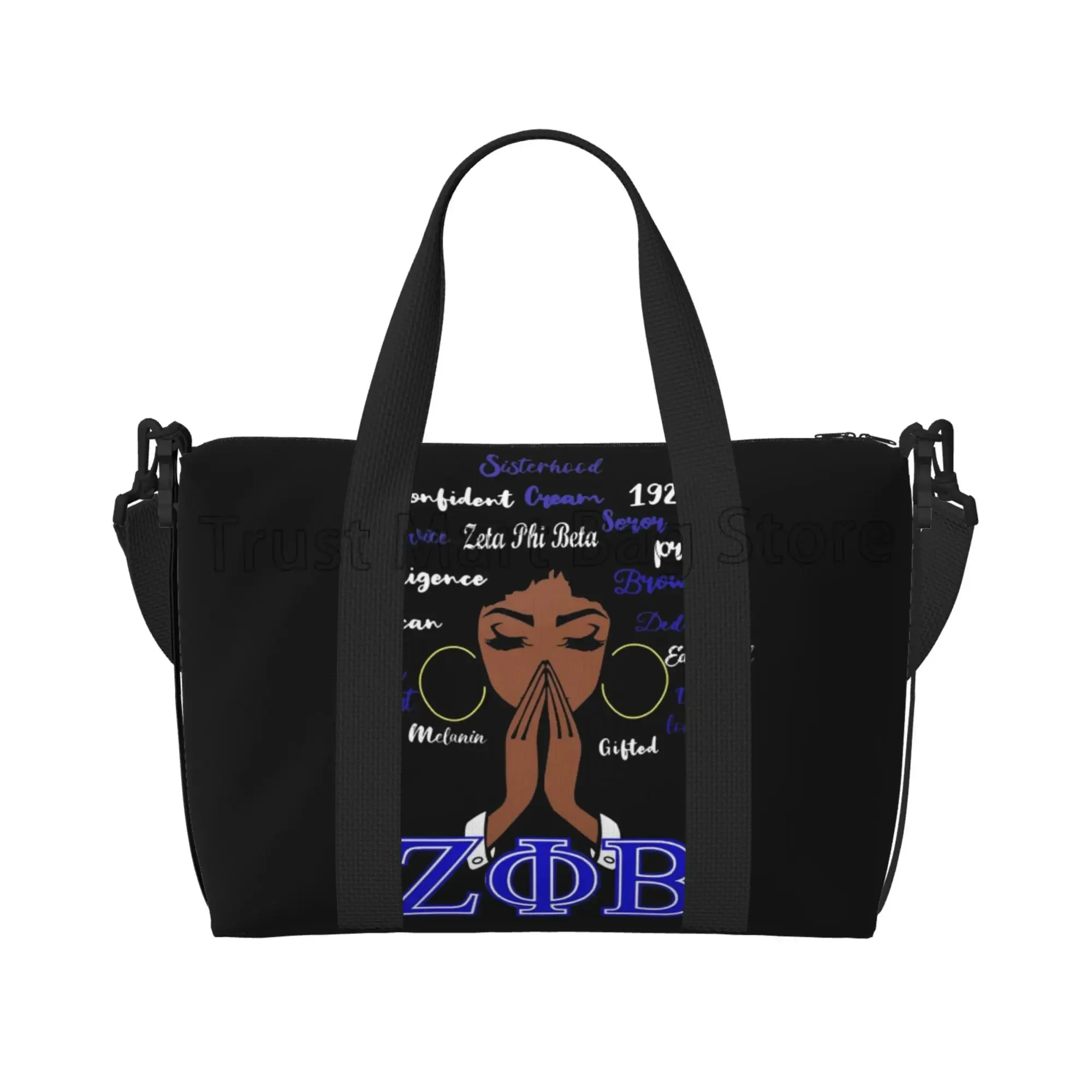 Zeta Phi Beta ручная дорожная сумка с принтом, женские многофункциональные сумки для выходных, повседневная водонепроницаемая спортивная сумка-тоут для йоги, спортзала 
Zeta Phi Beta ручная дорожная сумка с принтом, женские многофункциональные сумки для выходных, повседневная водонепроницаемая спортивная сумка-тоут для йоги, спортзала