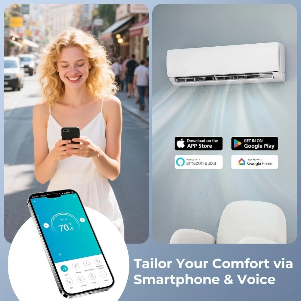 23000 BTU Mini Split Air Conditioner 208/230V 17 SEER2 Wifi Enabled Inverter Air Conditioner & Heater Pump System Customized
23000 BTU Mini Split Air Conditioner 208/230V 17 SEER2 Wifi Enabled Inverter Air Conditioner & Heater Pump System Customized
